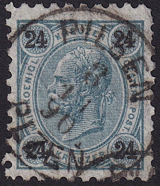 Austria - 1890 - Scott #59 - used - PILSEN pmk - Czech Republic - perf 9 1/4