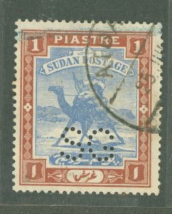 Sudan #13  Single (Perfin)