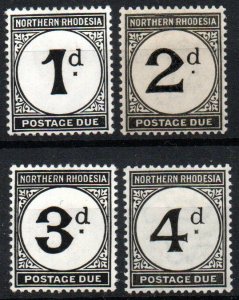 Northern Rhodesia Sc #J1-J4 Mint Hinged