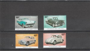 Iceland  Scott#  1015a-1016b  MNH  (2004 Automobiles)