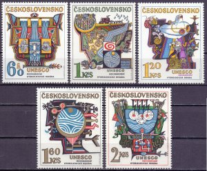 Czechoslovakia. 1974. 2195-99. UNESCO. MNH.