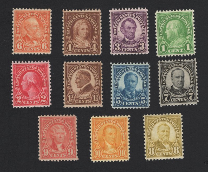 United States MINT Scott Number 632-642  MNH  VF  #M2 -  BARNEYS
