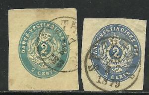 Danish West Indies # U1 and U1a, Used