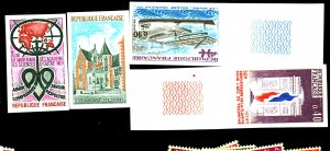 FRANCE 1364 1374-5 1386 MINT IMPERFS NH Cat $40