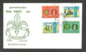 1967 Iraq Boy Scouts Guides badge cancel FDC