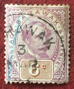 1888 Sarawak Sir Charles Brooke 6c Used SG#13 M4435