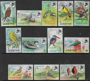 Lesotho #321-332   BIRDS  (MNH) CV $10.55