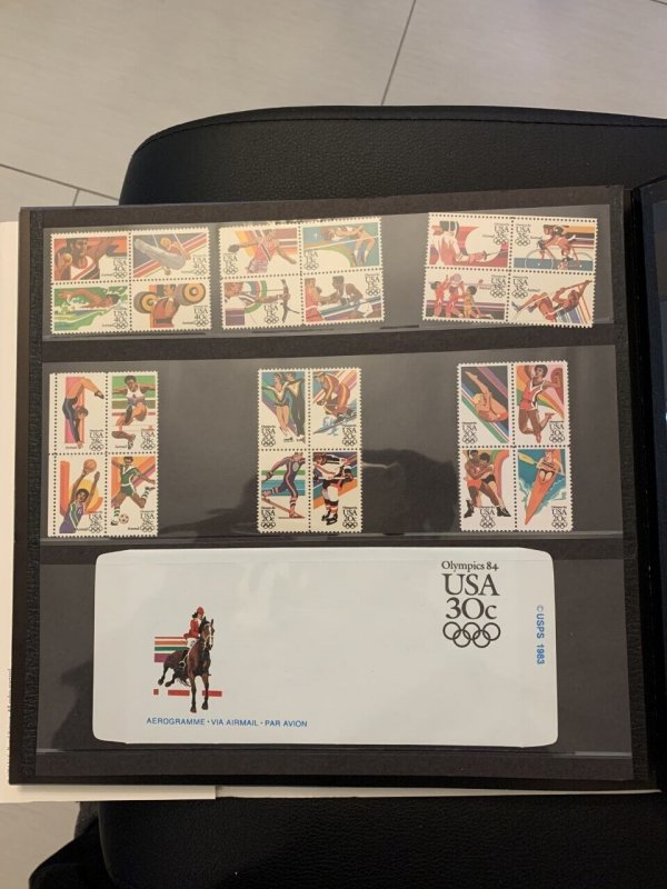 Golden Moments Collection of US 1984 Commemorative Olympic Issues