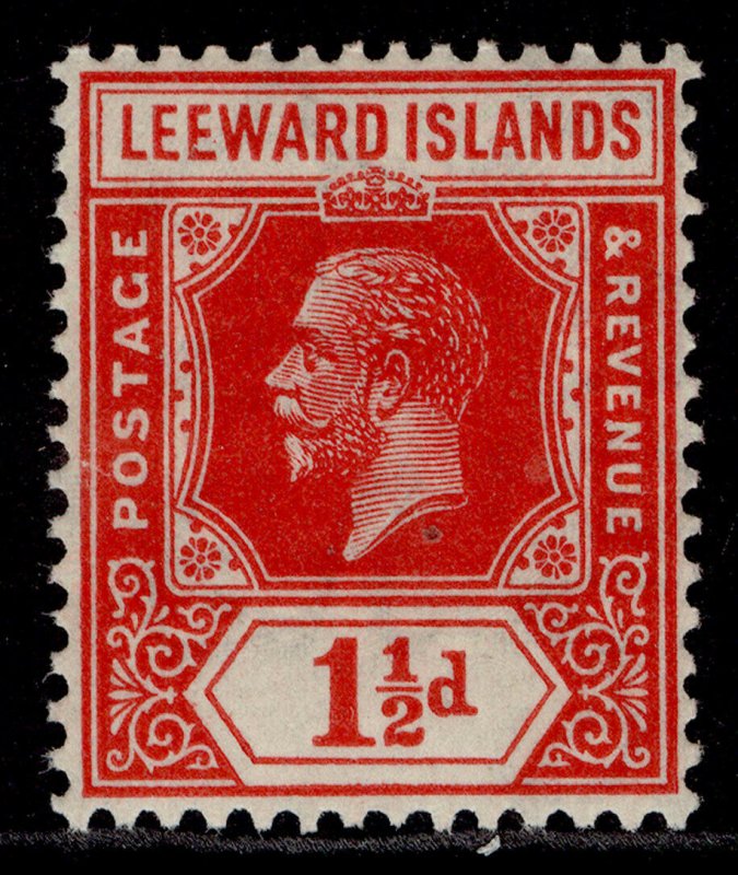 LEEWARD ISLANDS GV SG63, 1½d carmine-red, VLH MINT.