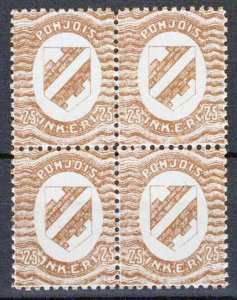 North Ingermanland 3 MLH (top2) MNH (bottom) block Coat of Arms ZAYIX 1223S0240