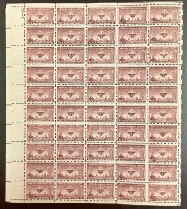 1002  Chemical Society, 75th Anniversary MNH 3 c Sheet  of 50 FV $1.50  1951