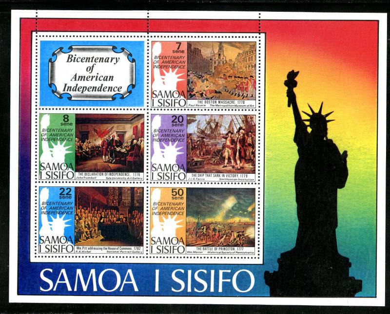 SAMOA 432a S/S MNH SCV $7.00 BIN $4.25