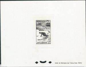 51051 - MONACO  -  1948  OLYMPIC GAMES - DELUXE SOUVENIR SHEET  - SKIING !