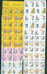 Canada. Cinderella Collection 14 Sheets. 1981-1994. MNH.Easter Disabled Children