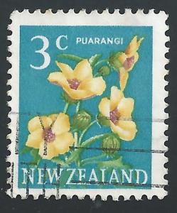New Zealand #386 3c Flowers - Hibiscus Puarangi