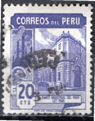 Peru; 1951: Sc. # 439: Used Single Stamp