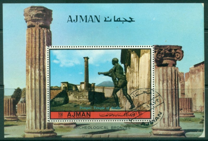 Ajman 1972 Mi#MS488A Ancient Bronze Sculptures MS CTO