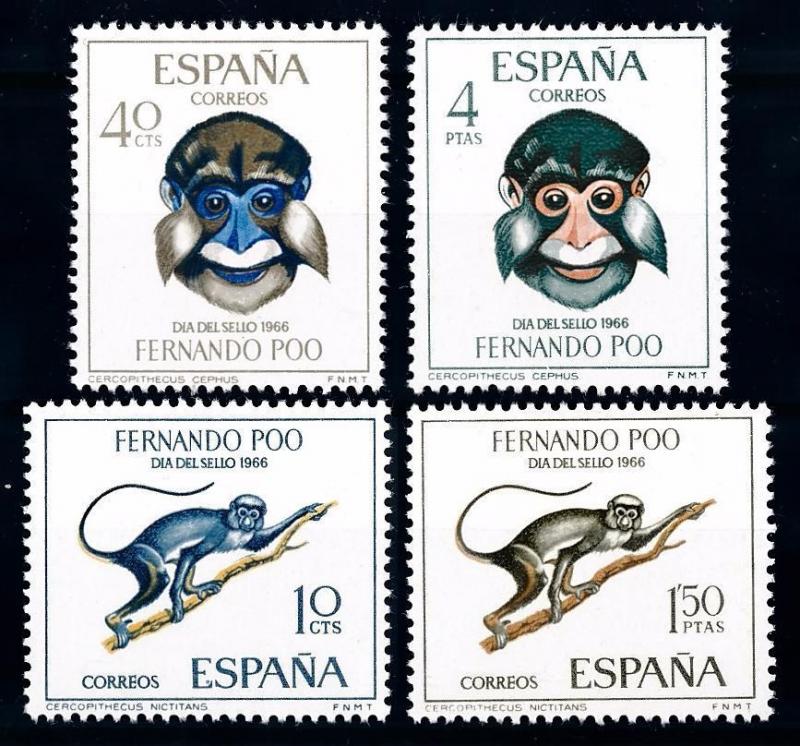 [68145] Spanish Colony Fernando Poo 1966 Wildlife Monkeys Stamp day  MNH