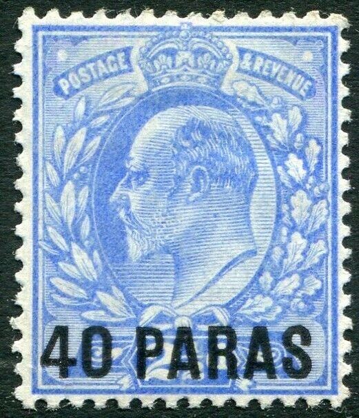 BRITISH LEVANT-1902-5 40pa on 2½d Ultramarine Sg 8 LIGHTLY MOUNTED MINT V34280