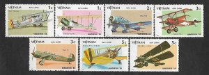 SE)1986 VIETNAM  COMPLETE SERIES AIRCRAFT, UNIVERSAL EXHIBITION EXPO '86...