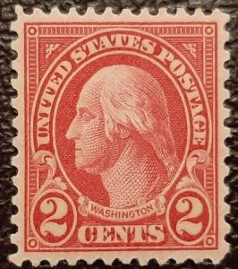 US Scott # 634; 2c Washington from 1926; Mint hinged, og; VF centering