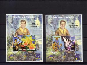 Sao Tome and Principe 2004 Scouts/Butterflies/Birds/Orchids/B.Franklin 9 SS MNH