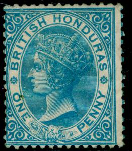 BRITISH HONDURAS SG1, 1d pale blue, M MINT. Cat £60. NO WMK.