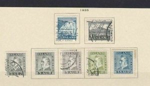 ICELAND 1935 MOUNTED MINT AND USED STAMPS  REF 5776
