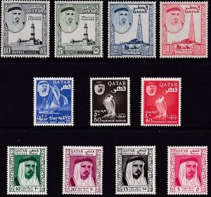 Sc# 26 / 36 1961 Qatar Sheik Ahmad bin Ali al Thani full set MNH CV: $122.65