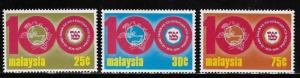 Malaysia 1974 Centenary of Universal Postal Union UPU Sc120-122 MNH A770