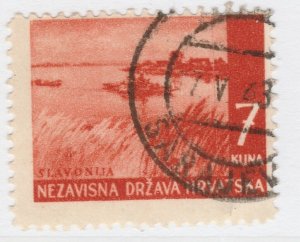 1941 Croatia Pictorial Designs 7k Used Stamp A19P11F634-