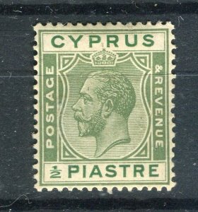 CYPRUS; 1920s early GV portrait issue Mint hinged 1/2Pi. value