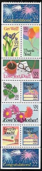 US #2267-74 MNH Booklet page of 10 - Special Occasions