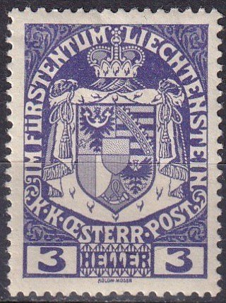 Liechtenstein #4  F-VF Unused   (V4856)