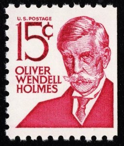 US 1288b MNH VF 15 Cent Oliver Wendall Holmes Mottled Tagging, Dull Gum