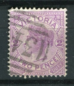 AUSTRALIA; VICTORIA 1890s-1900 early QV issue used 2d. value + POSTMARK 