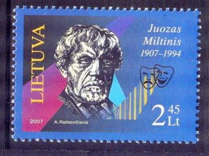 Lithuania 2007 Theater Juozas Miltinis Mi.943 MNH