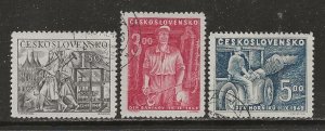 Czechoslovakia Scott catalog # 394-396 Used (CTO)