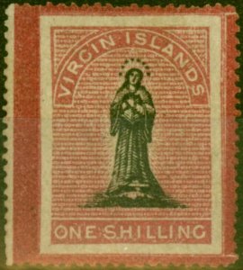 Virgin Islands 1867 1s Black & Rose-Carmine Greyish Paper SG20 Very Fine LMM ...