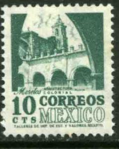 MEXICO 876a, 10cents 1950 Definitive 2nd Printing wmk 300 REDRAWN MINT, NH F-VF.