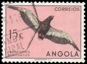 Angola 335 - Used - 15c Bateleur (Eagle) (1951)