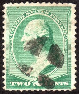 1887, US 2c, Washington, Used, Sc 213