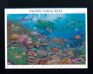 United States 37¢ Pacific Coral Reefs Postage Stamps #3831 MNH Full Sheet