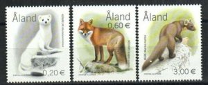 Finland-Aland Stamp 218-220  - Mammals