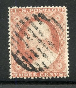 UNITED STATES SCOTT #11 3c GEORGE WASHINGTON VF AS SHOWN-SCOTT $10.00