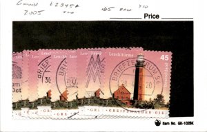 Germany, Postage Stamp, #2345A (10 Ea) Used, 2005 Lighthouse (AB)