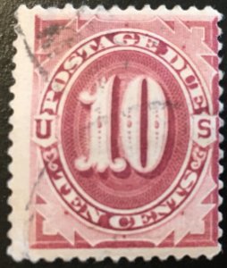 J26 Postage Due 10c., 1879, pale claret, hinged, Vic's Stamp Stash