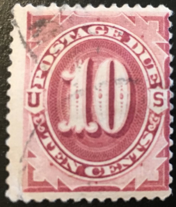 J26 Postage Due 10c., 1879, pale claret, hinged, Vic's Stamp Stash