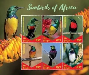 Gambia 2019 - Sunbirds of Africa - Sheet of 6 Stamps - MNH