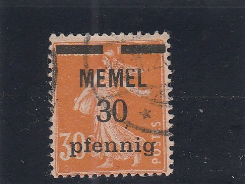 Memel  Scott#  57  Used  (1922 Surcharged)